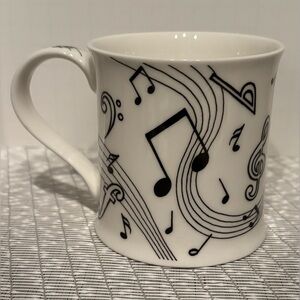 Dunoon Overture Music Mug/Coffee Cup, Bone China, a Design by Jane Goodwin